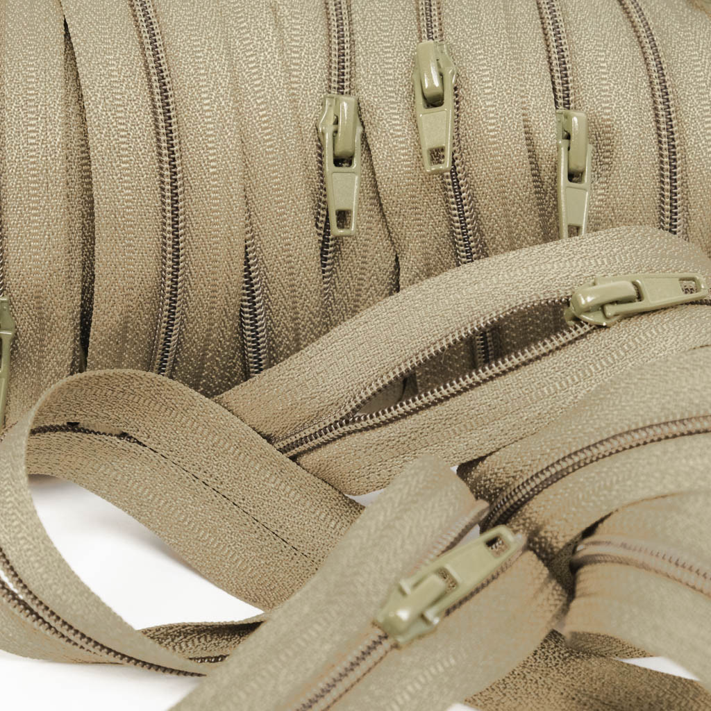 3mm Taupe Zipper - Maison Klem